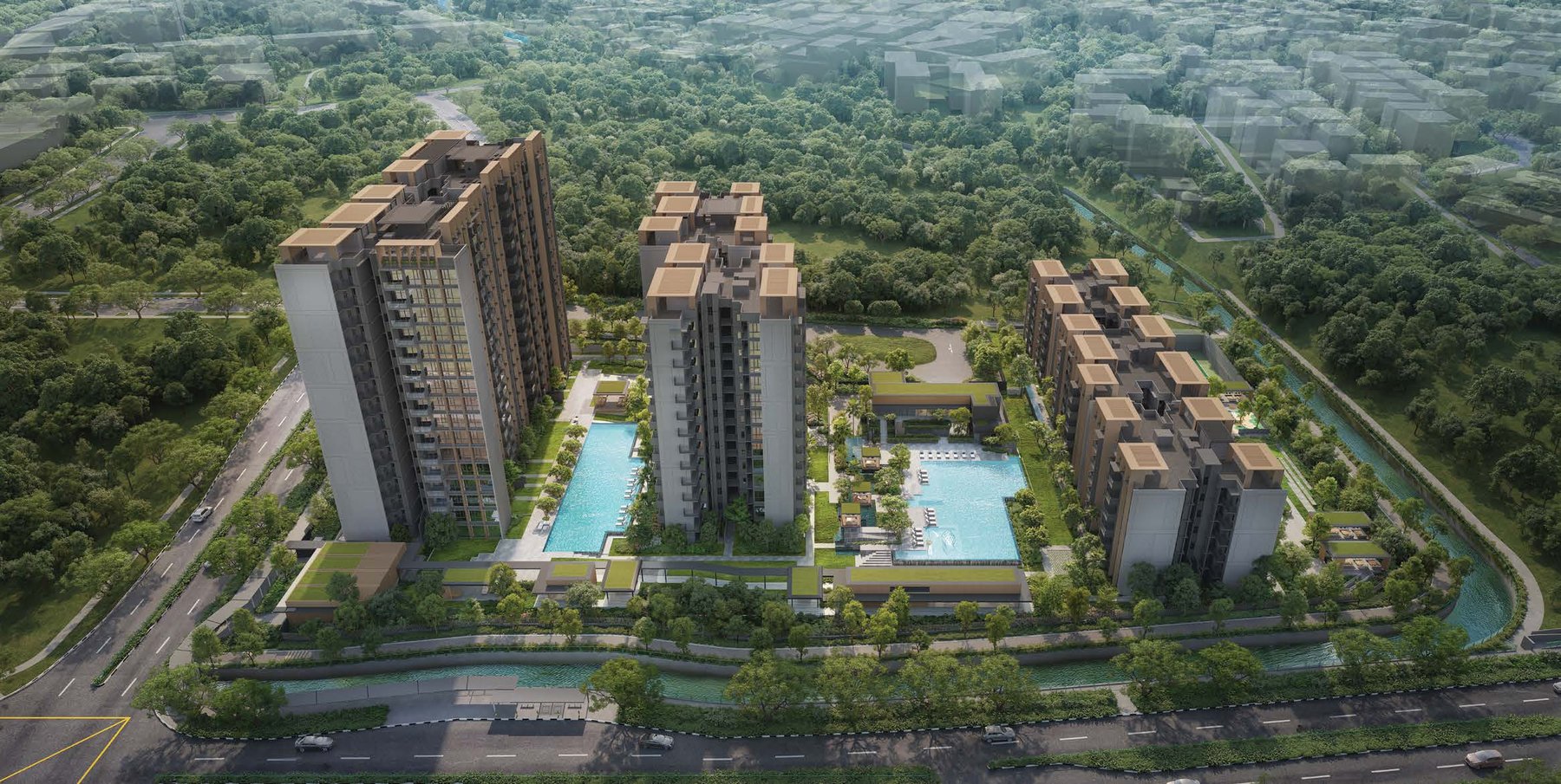 Aerial view of Narra Residences (artist’s impression)