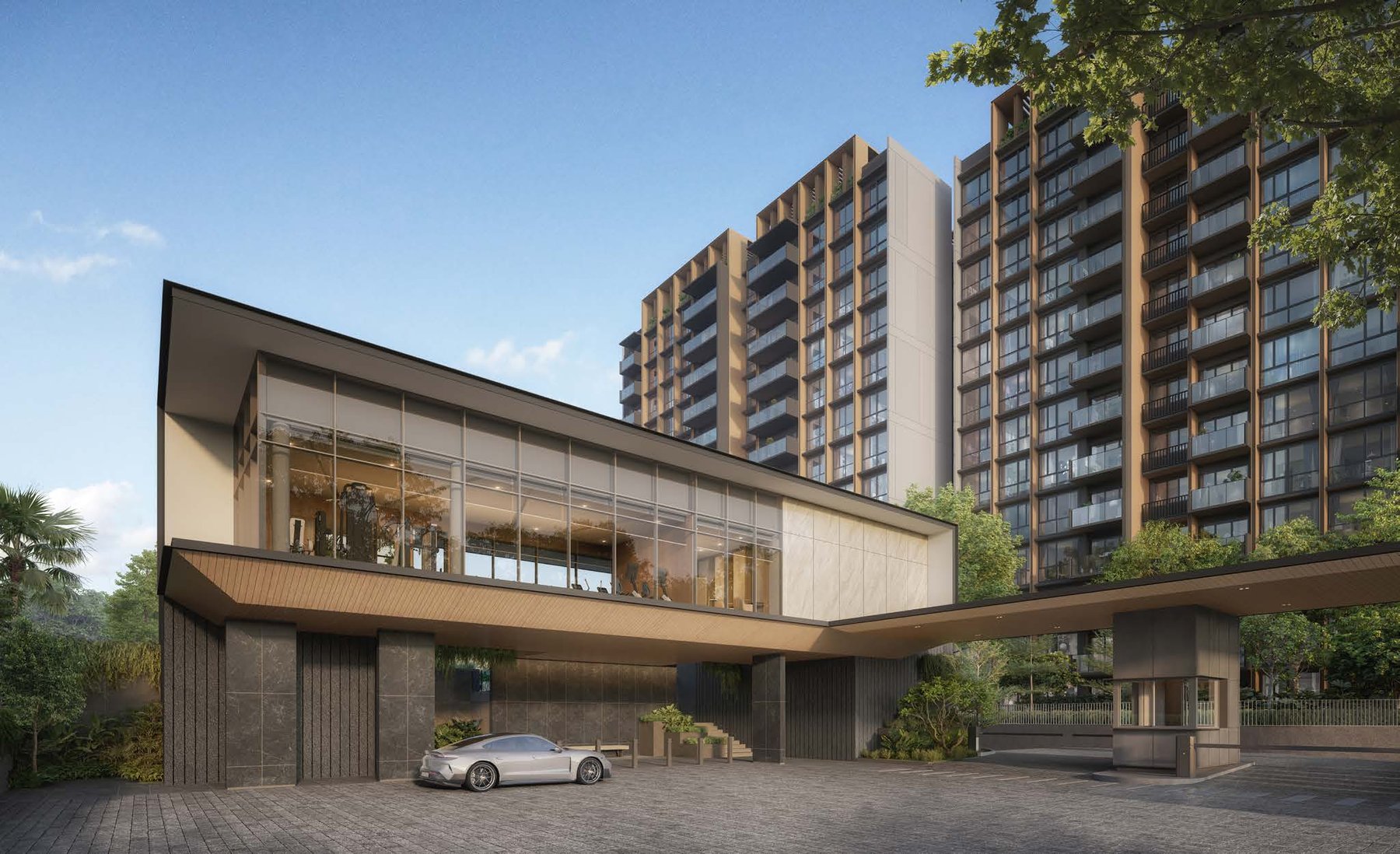 Arrival and clubhouse (artist’s impression)