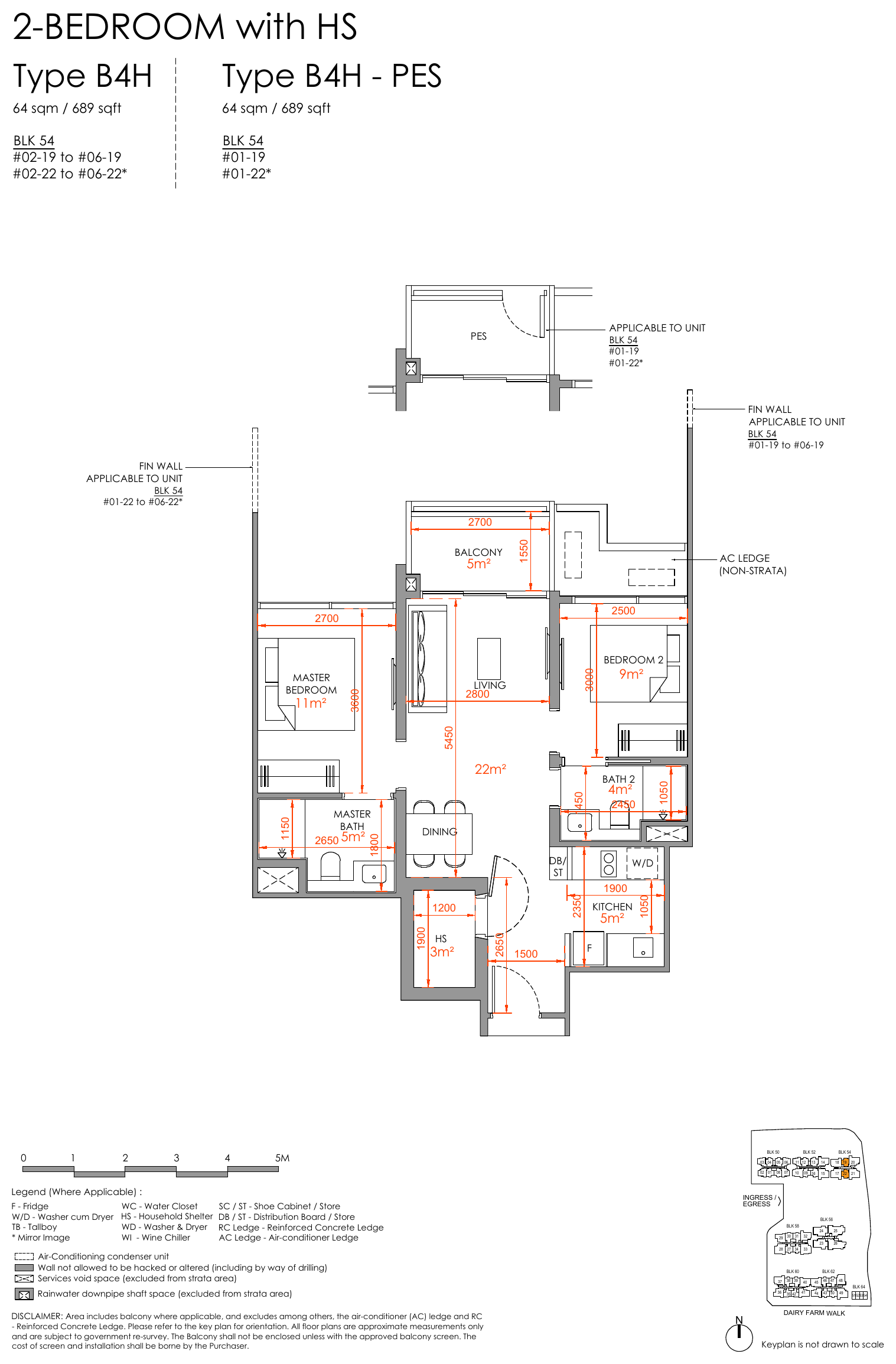 2-Bedroom with HS, Type B4H